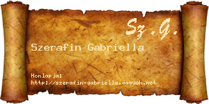 Szerafin Gabriella névjegykártya